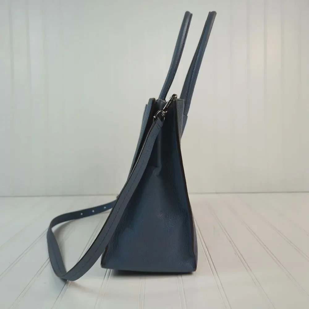 Michael Kors Mercer Leather‎ Satchel Handle Removable Strap Light Blue